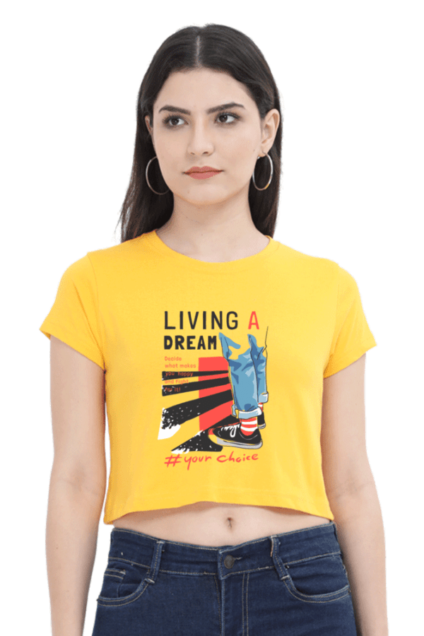 "Living a Dream" Crop Top – Wear Your Dreams with Confidence - Image 4