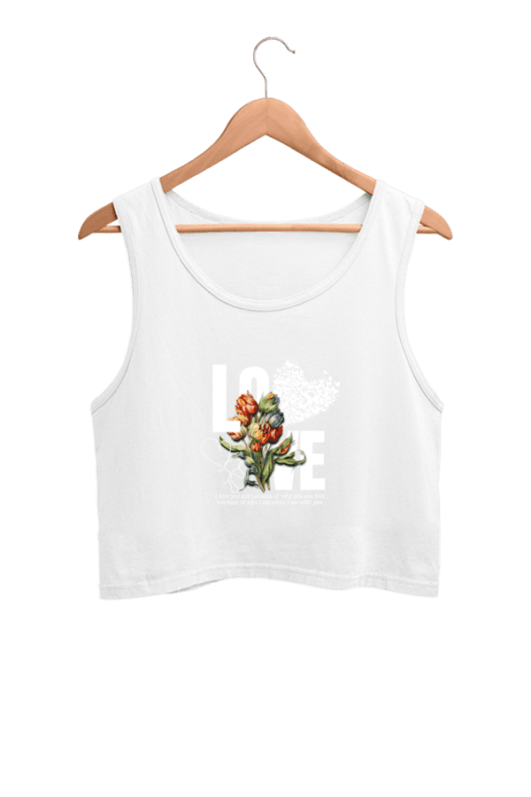 Love with Flower Tank Top – Soft Cotton Comfort with a Stylish Touch - Image 5