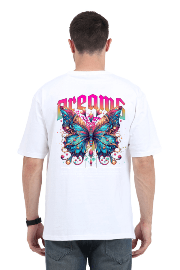 Chrome Butterfly Oversized T-Shirt – A Fusion of Elegance & Streetwear