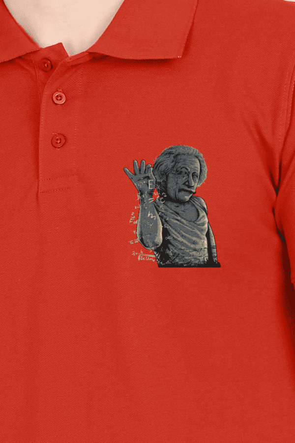 Einstein Embroidered Polo – Smart Style Meets Timeless Elegance - Image 3