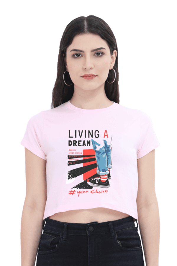 "Living a Dream" Crop Top – Wear Your Dreams with Confidence - Image 3