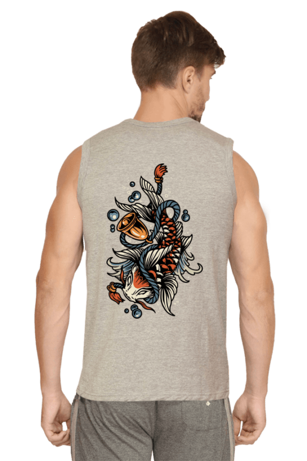 Koi Fish Sleeveless Tee – Grace, Strength & Timeless Style - Image 2