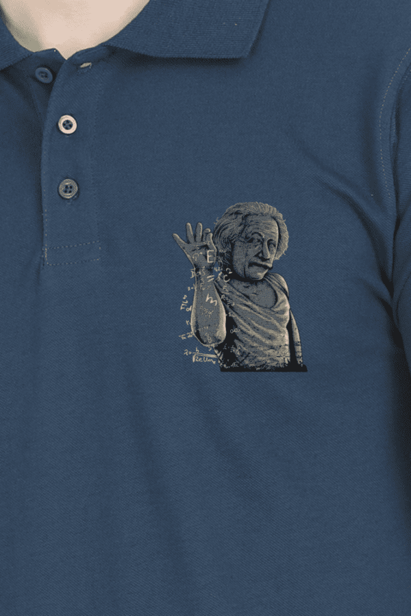 Einstein Embroidered Polo – Smart Style Meets Timeless Elegance - Image 5