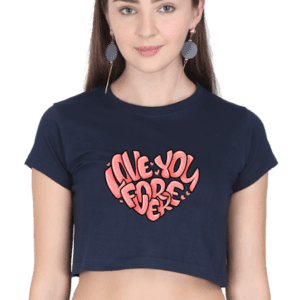 "Love You Forever" Heart Crop Top – Wear Your Love with Style
