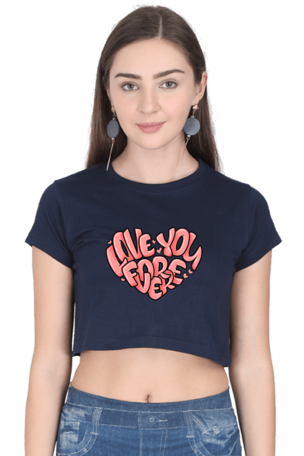 "Love You Forever" Heart Crop Top – Wear Your Love with Style