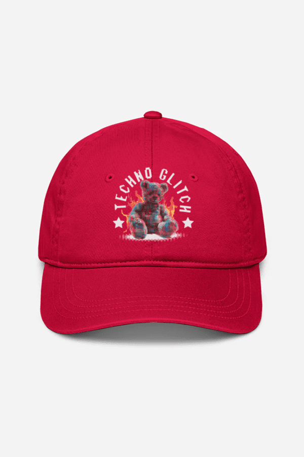 Glitch Reality – Techno Teddy Printed Cap - Image 3