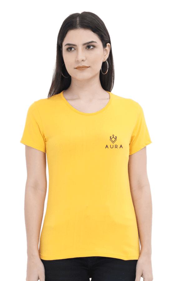AURA EMBROIDERED LOGO TEE – WHERE MINIMALISM MEETS LUXURY - Image 3