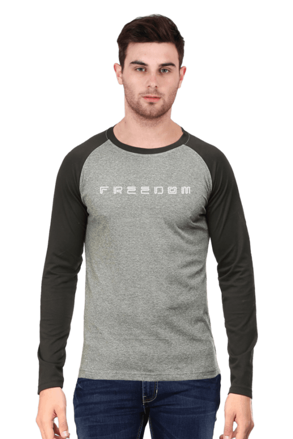Freedom Statement Design - Raglan T-Shirt | Premium Cotton | Stylish & Comfortable - Image 3