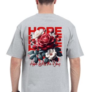 Cherish & Hope Oversized T-Shirt – Minimalistic Floral Aesthetic