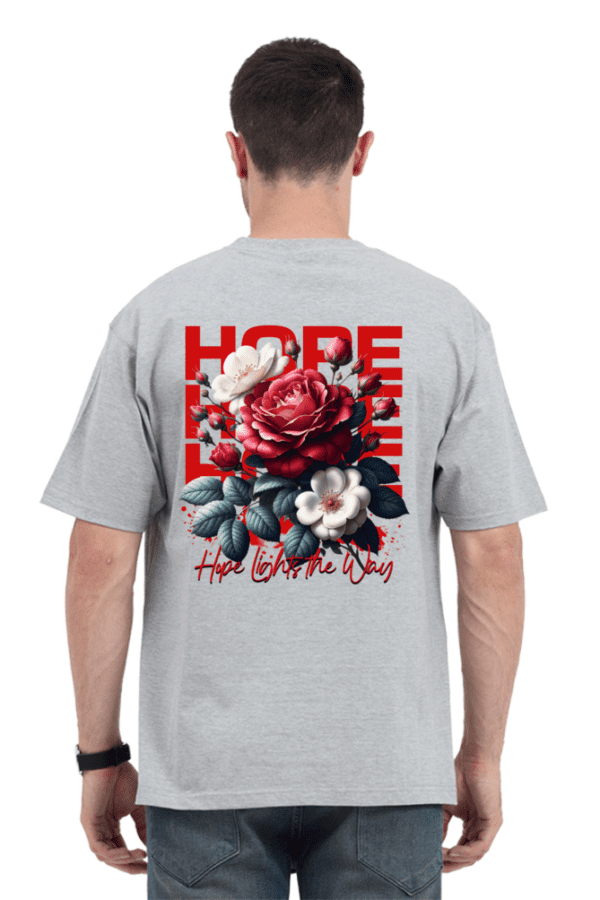 Cherish & Hope Oversized T-Shirt – Minimalistic Floral Aesthetic