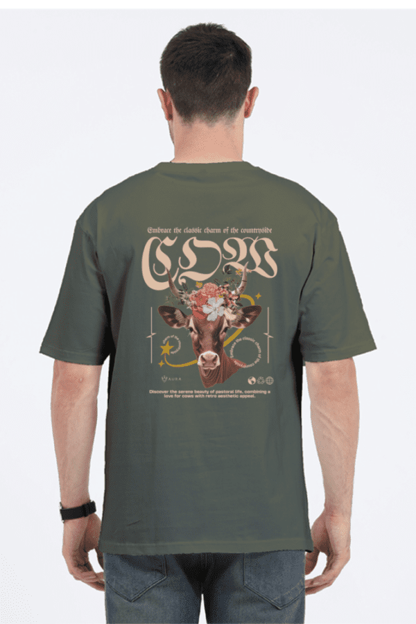 Divine AURA – The Spirit of Krishna-inspired cow in Wearable Art - Image 3