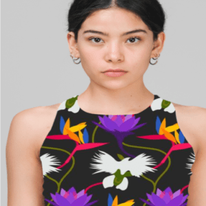 Elegance in Motion: Floral Flight AOP Sports Bra