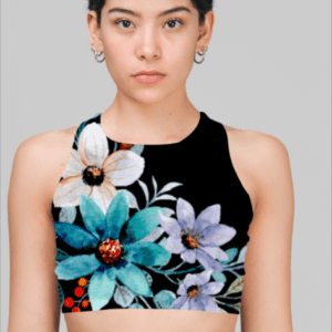 Bloom in Motion: Floral Bliss AOP Sports Bra