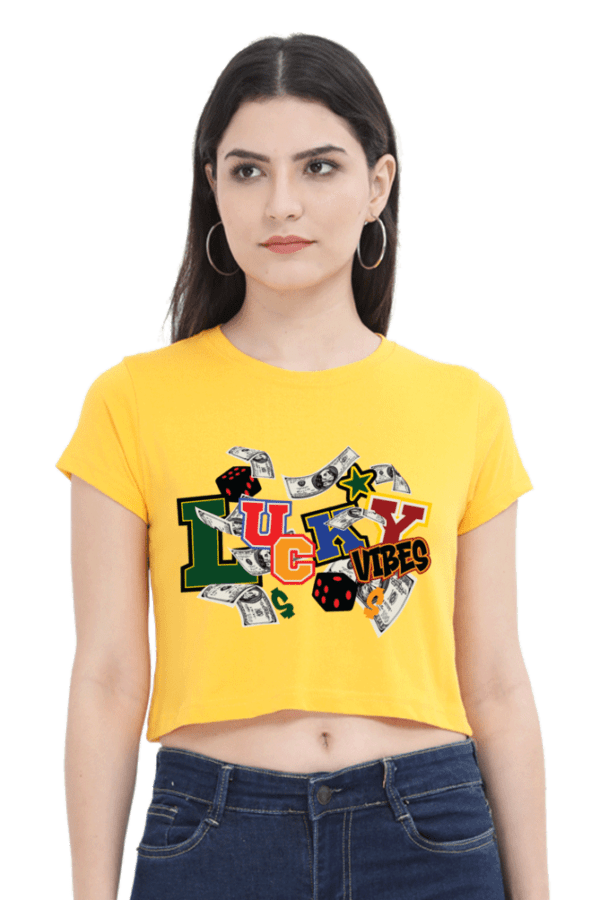 Lucky Vibes Crop – Cash in Confidence