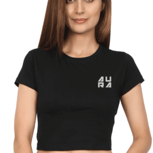 AURA EMBROIDERED – The Luxe Statement Crop Top