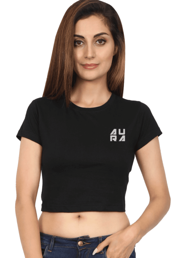 AURA EMBROIDERED – The Luxe Statement Crop Top