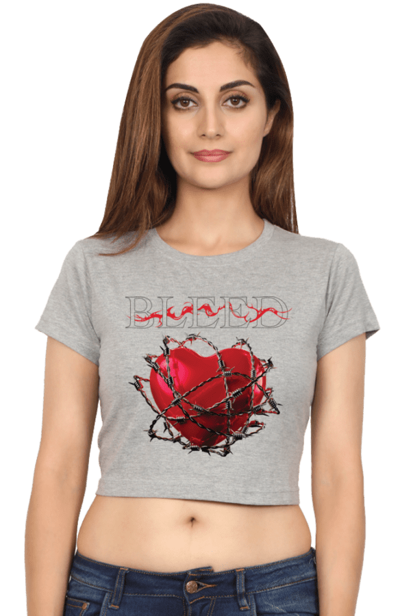 Rebel Heart: Spiked Love Crop Top - Image 7
