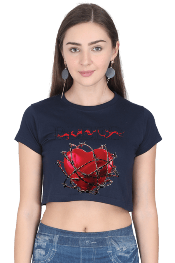 Rebel Heart: Spiked Love Crop Top - Image 8