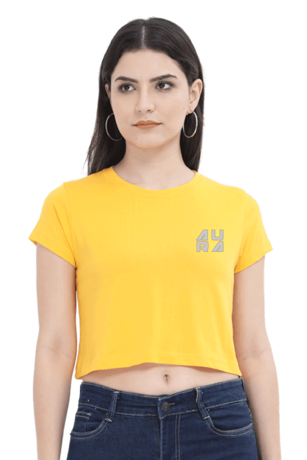 AURA EMBROIDERED – The Luxe Statement Crop Top - Image 4