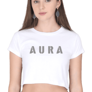 AURA ELEVATE – The Statement Puff Print Crop Top