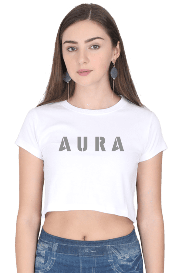 AURA ELEVATE – The Statement Puff Print Crop Top