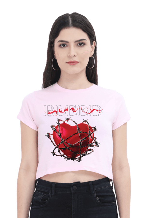 Rebel Heart: Spiked Love Crop Top - Image 3