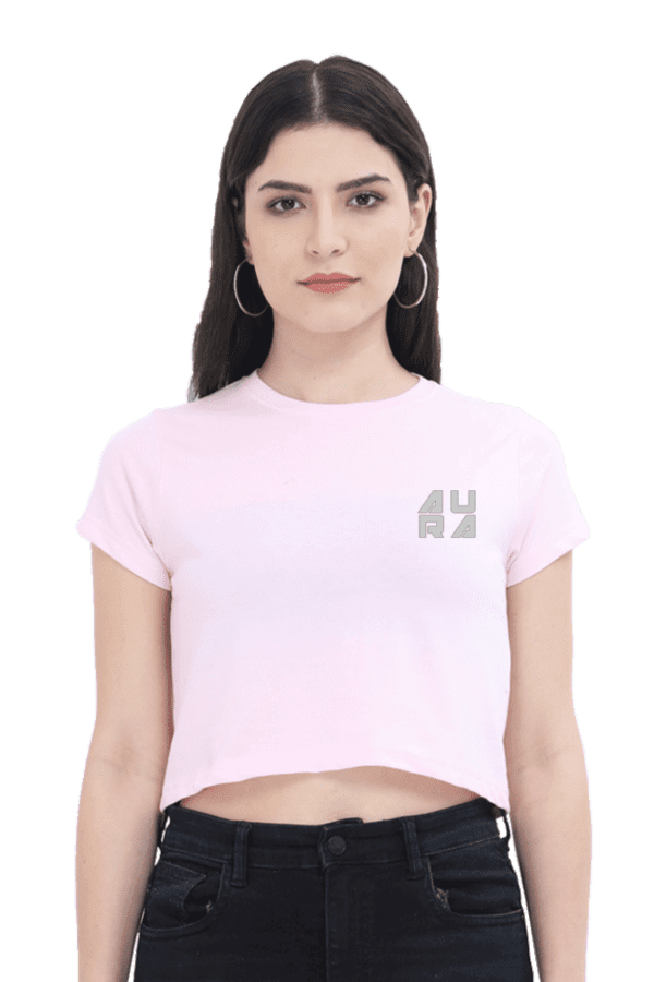 AURA EMBROIDERED – The Luxe Statement Crop Top - Image 3
