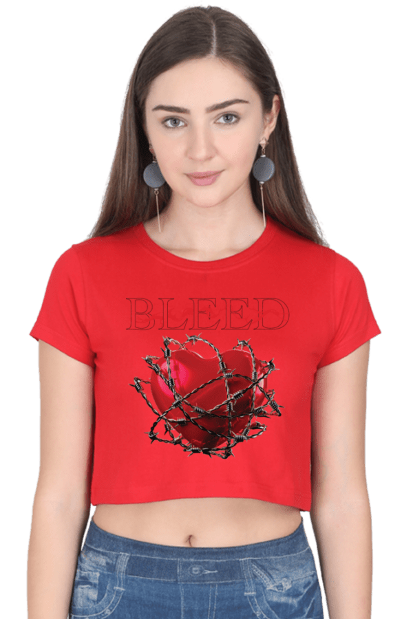Rebel Heart: Spiked Love Crop Top - Image 5