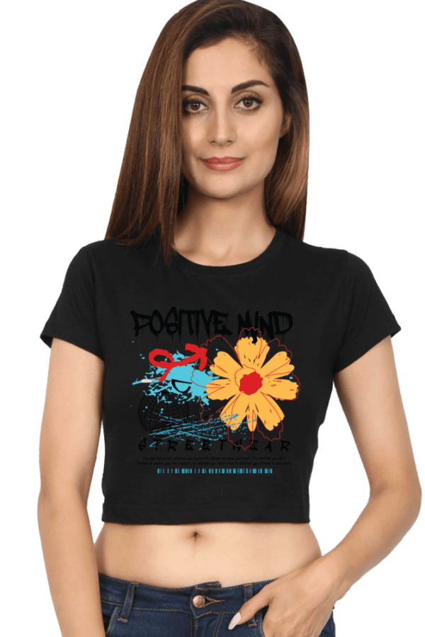 Positive Bloom: Mindset Crop Top - Image 9