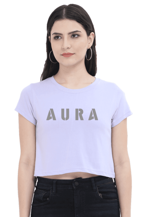AURA ELEVATE – The Statement Puff Print Crop Top - Image 2