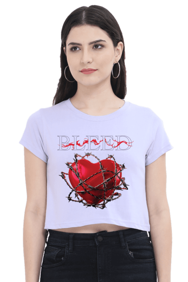 Rebel Heart: Spiked Love Crop Top - Image 2
