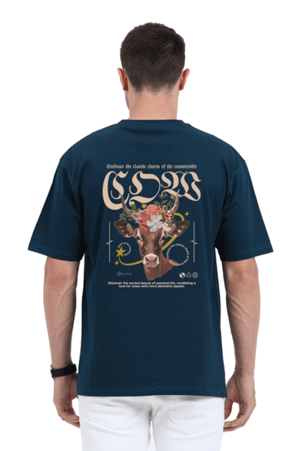 Divine AURA – The Spirit of Krishna-inspired cow in Wearable Art - Image 4