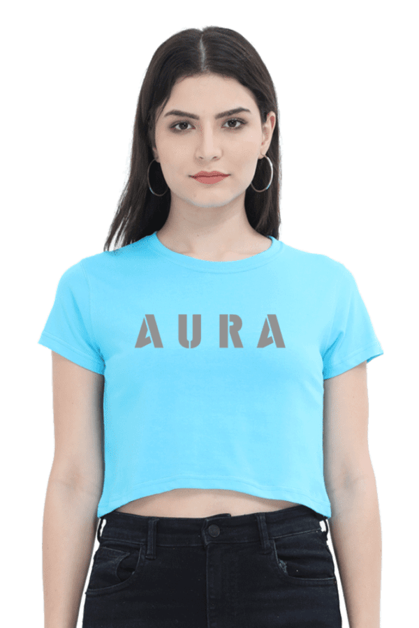 AURA ELEVATE – The Statement Puff Print Crop Top - Image 6