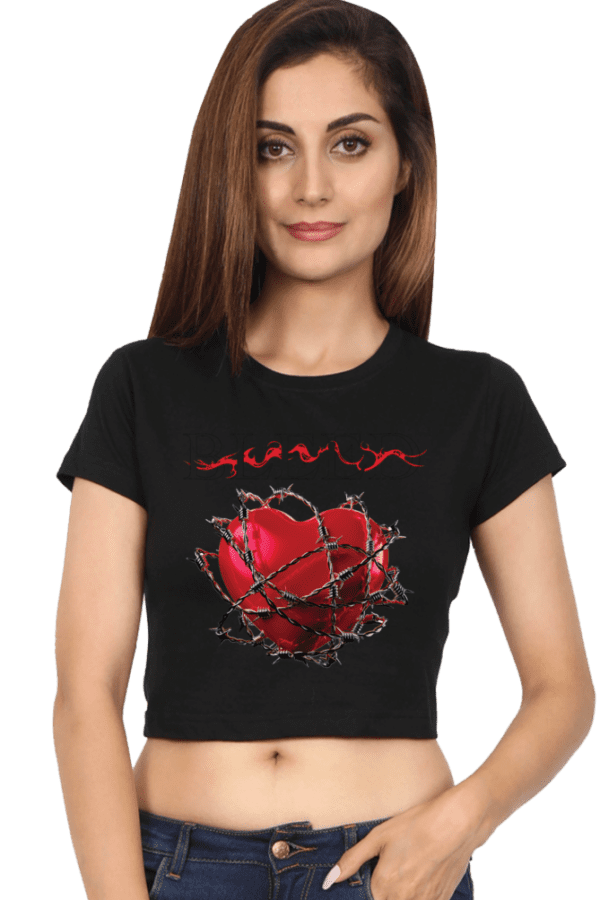 Rebel Heart: Spiked Love Crop Top - Image 9