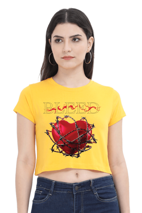 Rebel Heart: Spiked Love Crop Top - Image 4