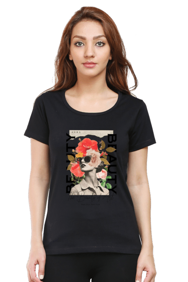 "Beauty" Graphic with Girl & Flower Design - Image 13