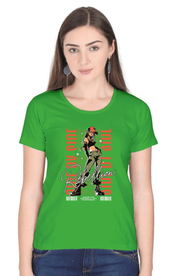 "Rebellion" Graphic with Girl Design - Image 4