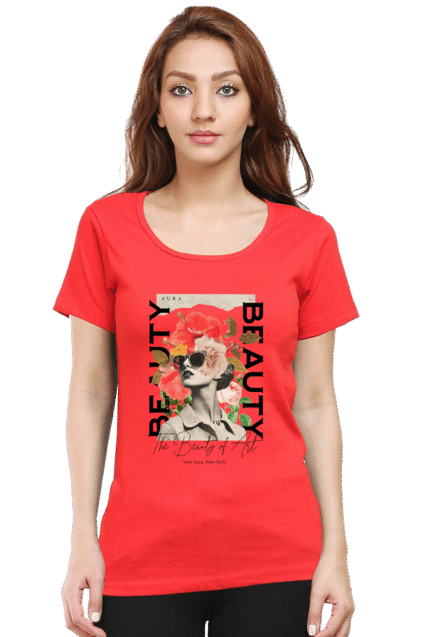 "Beauty" Graphic with Girl & Flower Design - Image 7