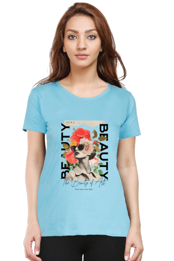 "Beauty" Graphic with Girl & Flower Design - Image 9