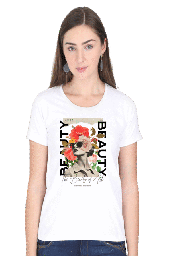 "Beauty" Graphic with Girl & Flower Design - Image 14