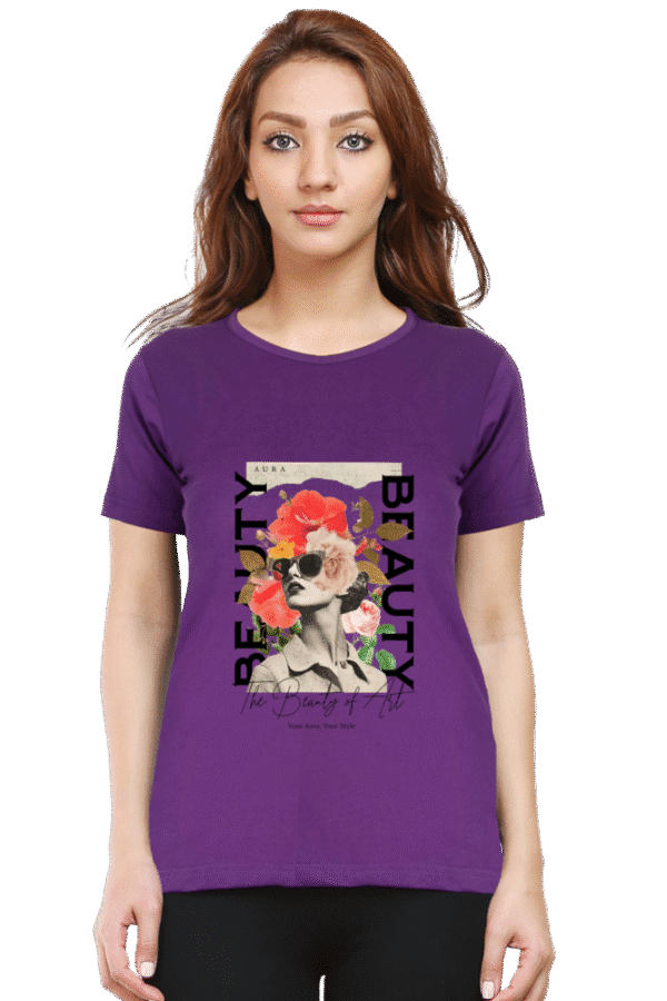 "Beauty" Graphic with Girl & Flower Design - Image 5