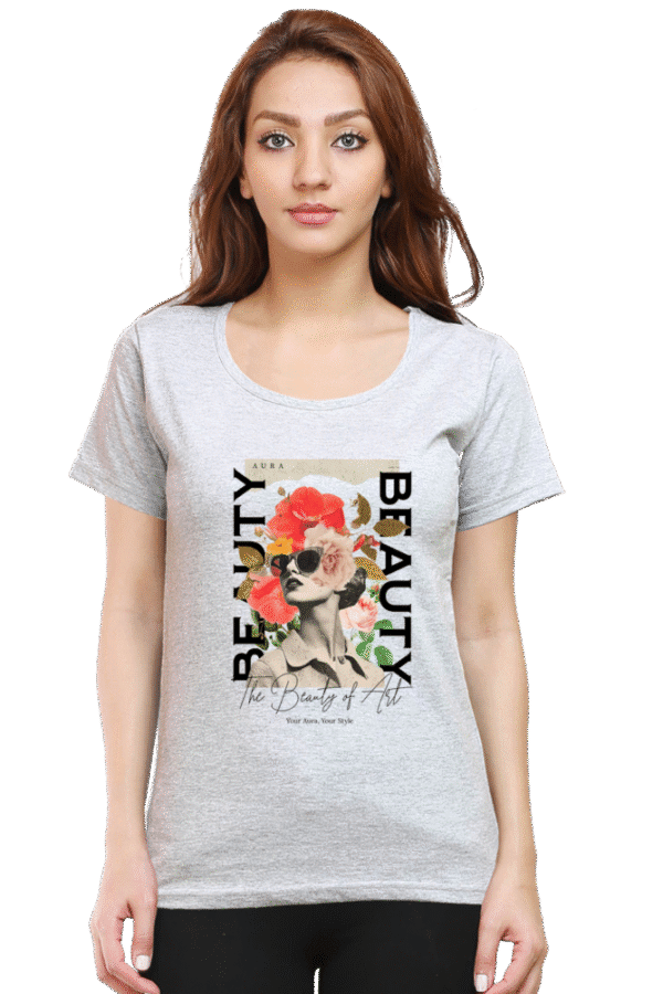 "Beauty" Graphic with Girl & Flower Design - Image 11