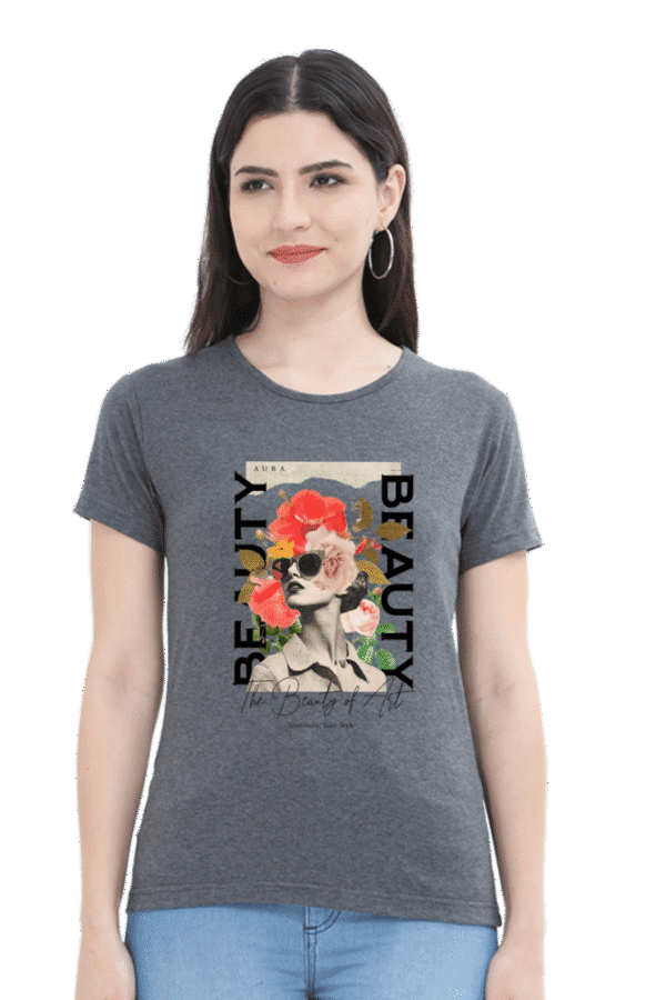 "Beauty" Graphic with Girl & Flower Design - Image 10