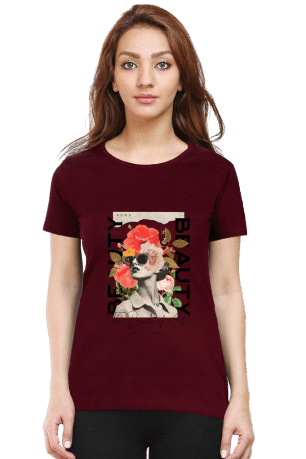 "Beauty" Graphic with Girl & Flower Design - Image 6