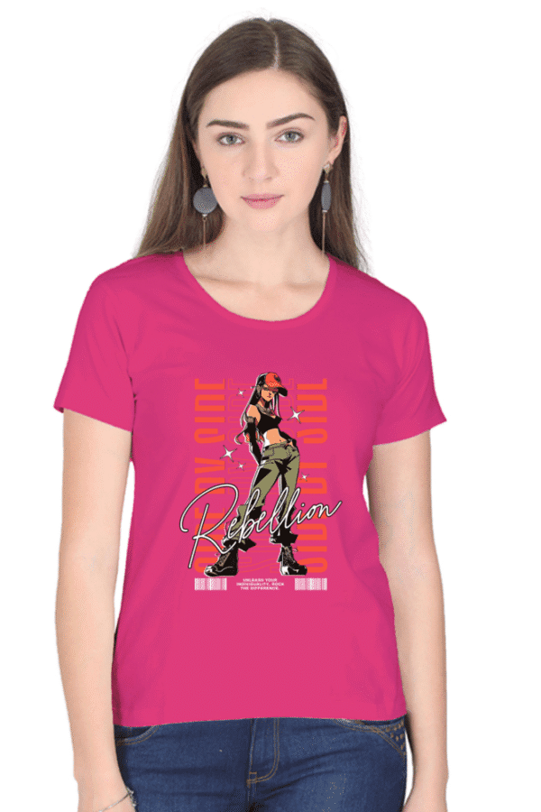 "Rebellion" Graphic with Girl Design - Image 3